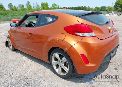 2012 Hyundai Veloster Base W/Black z USA, uszkodzony, nr VIN KMHTC6AD0CU043402